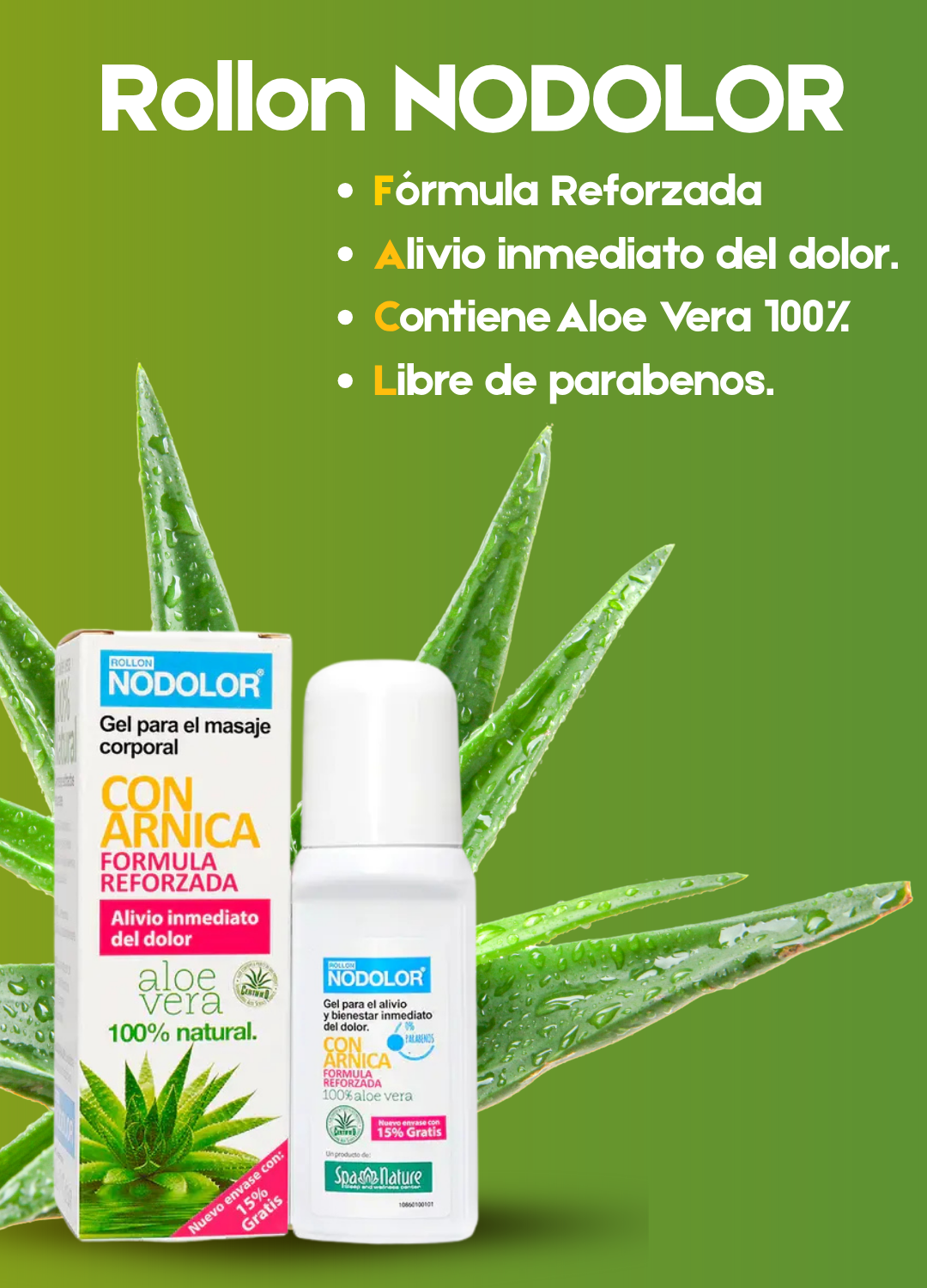 NODOLOR® Roll-On con Árnica y Aloe Vera – Fórmula Reforzada