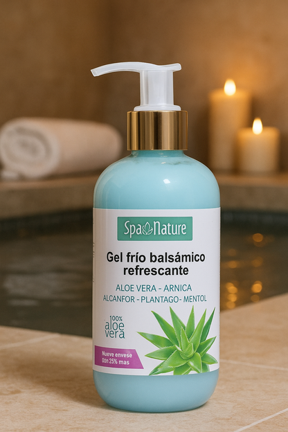 Gel Frío Balsámico Refrescante con Aloe Vera, Árnica y Mentol