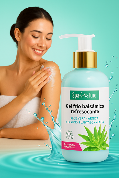 Gel Frío Balsámico Refrescante con Aloe Vera, Árnica y Mentol
