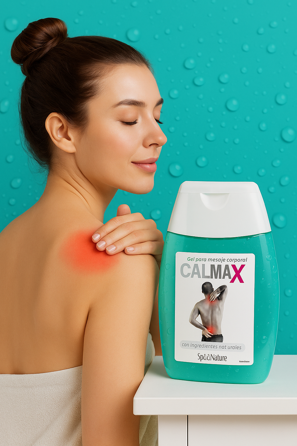 Calmax - Gel para masaje corporal con ingredientes naturales.