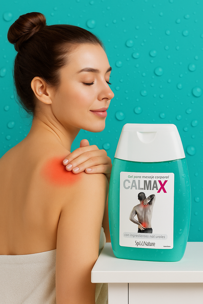 Calmax - Gel para masaje corporal con ingredientes naturales.